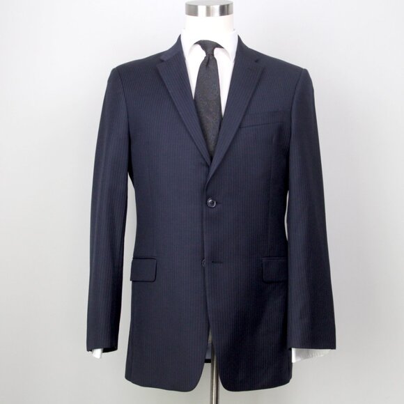 Tommy Hilfiger Mens 2-Bttn Blazer Sport Coat Jacket Navy Striped 40L E081251 - Picture 15 of 15